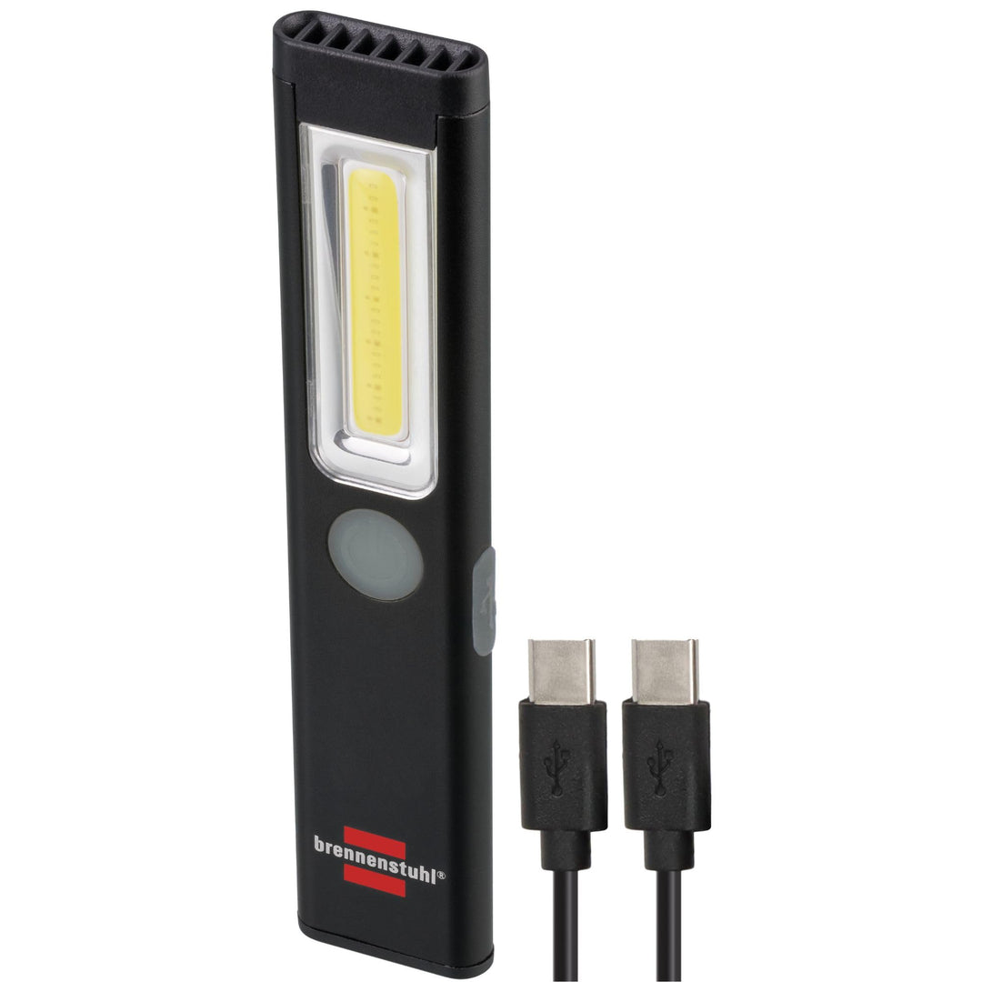 Brennenstuhl LED Akku Handleuchte PL 200 AC/LED Taschenlampe mit COB LED (200lm, inklusive USB C Lad
