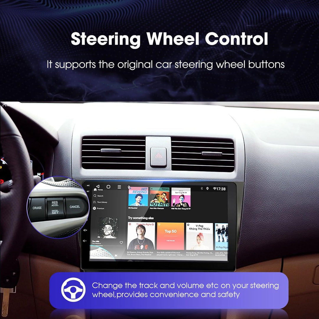 EZoneTronics Android 10 Internet Autoradio Stereo für Honda Accord 7. 2003-2007 10 Zoll Touchscreen