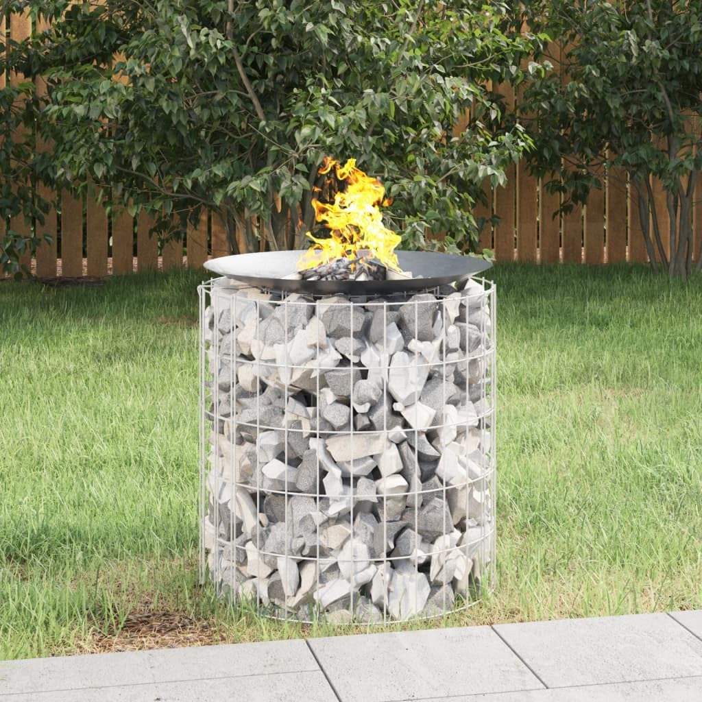 INLIFE Gabionen-Feuerstelle Ø 50 cm Verzinktes Eisen,4.4kg,153558 50 x 50 cm, 50 x 50 cm