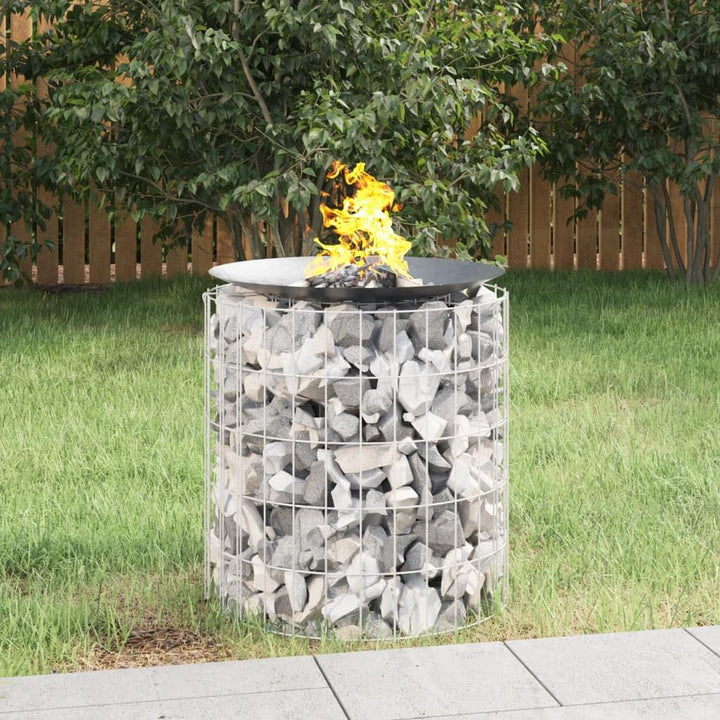 INLIFE Gabionen-Feuerstelle Ø 50 cm Verzinktes Eisen,4.4kg,153558 50 x 50 cm, 50 x 50 cm