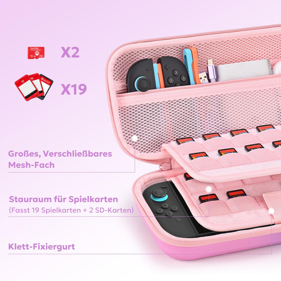 innoAura Switch 2 Tasche, PU Spritzwasserabweisende und Stossdämpfende Switch 2 Case, Extra Grosse N