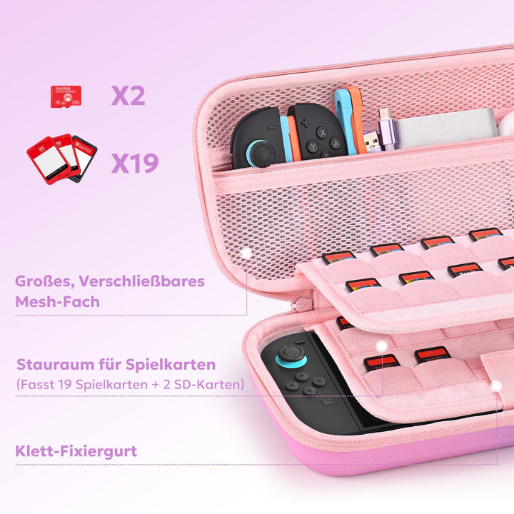 innoAura Switch 2 Tasche, PU Spritzwasserabweisende und Stossdämpfende Switch 2 Case, Extra Grosse N