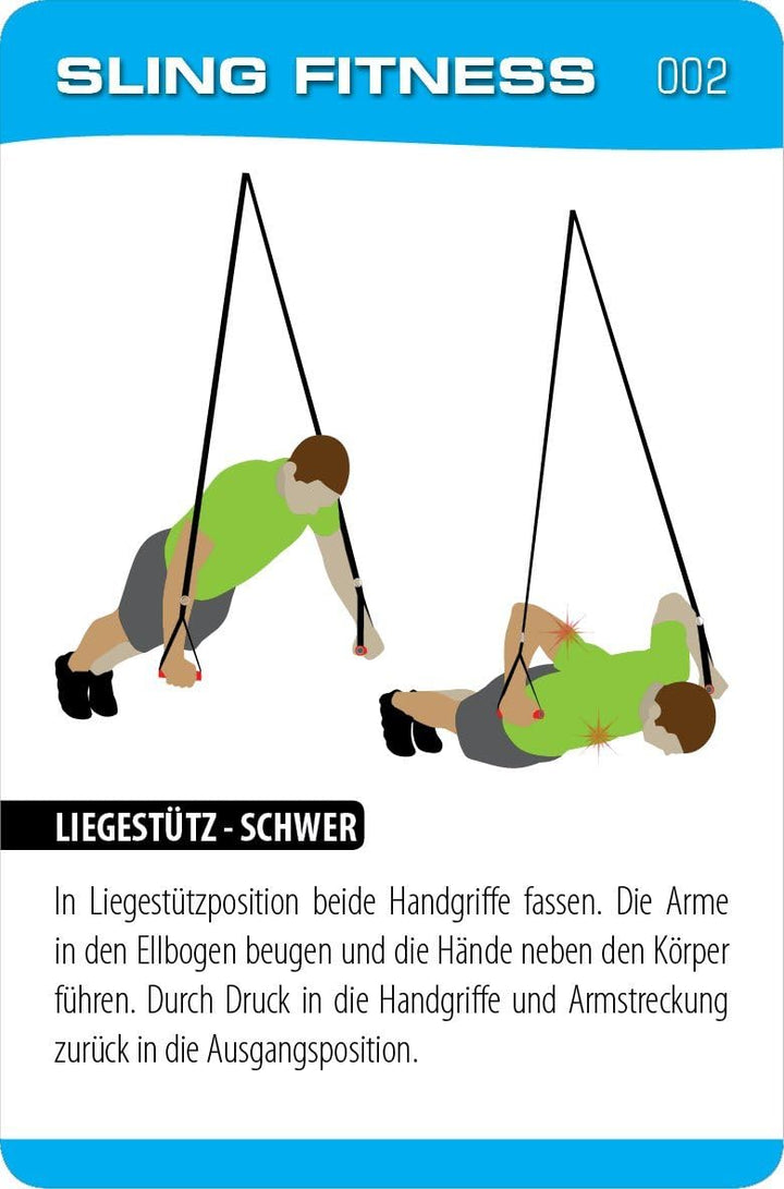 Schlingentraining Sling Fitness Suspension Training | Trainingskarten Übungskarten, deutsche Version