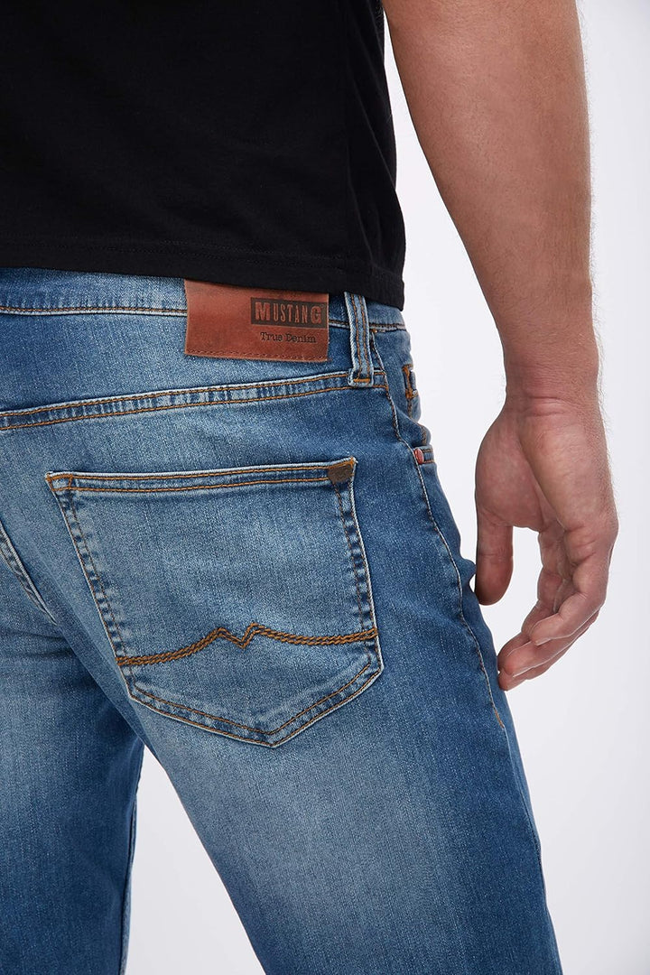 MUSTANG Herren Jeans Hose Oregon Tapered 28W / 32L Blau, 28W / 32L Blau