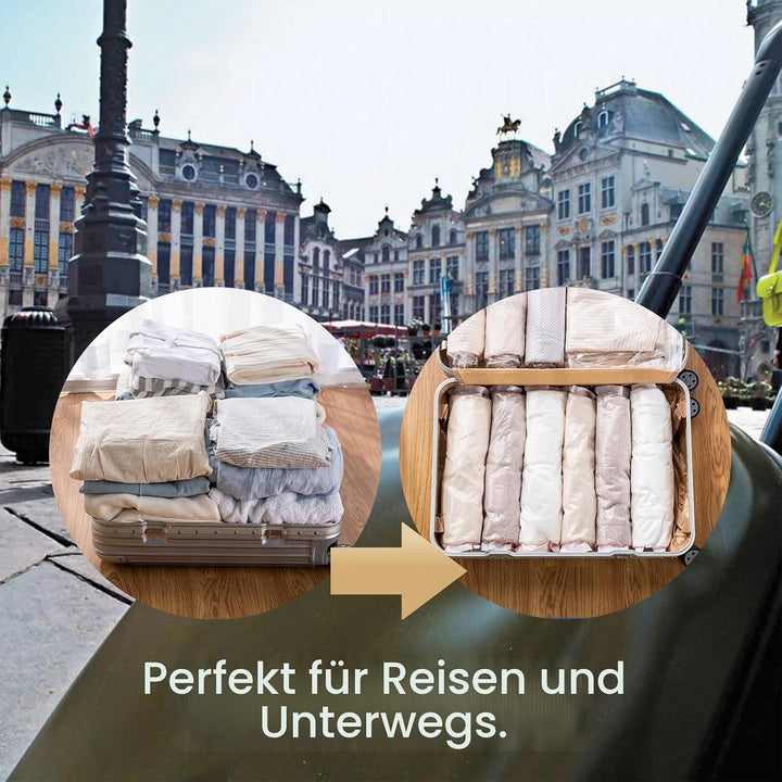 TAILI Vakuumbeutel Set Reise 10 Stück 40 x 60 CM Travel Vakuumbeutel für Kleidung zum Rollen Vakuum