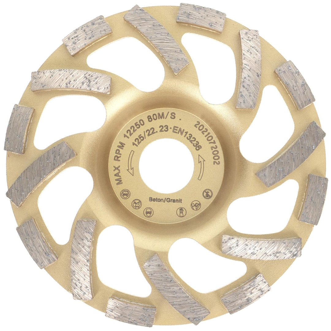 PRODIAMANT Diamant-Schleiftopf 125 mm x 22,2 mm Turbo ST81 Diamantschleifscheibe Beton Naturstein Pr