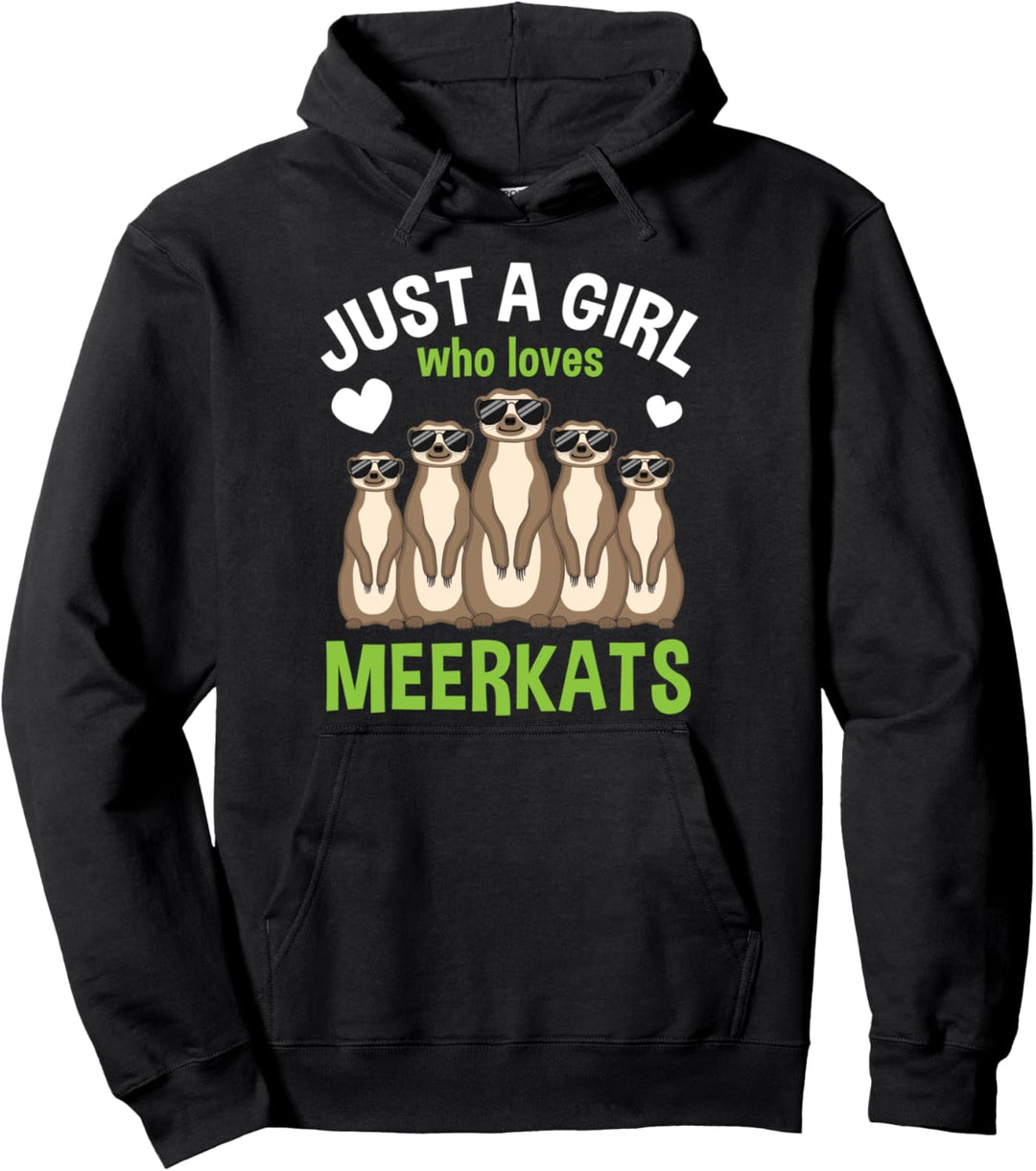 Erdmännchen Gruppe Mit Sonnenbrille Spruch Damen Mädchen Pullover Hoodie