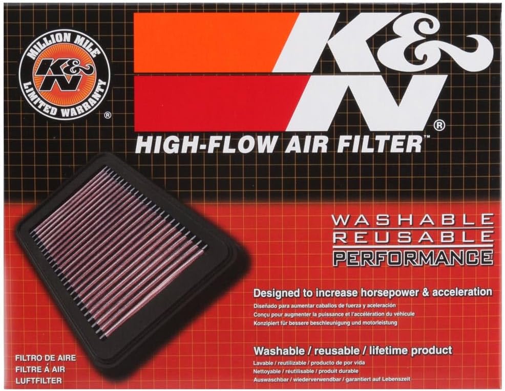 K&N Luftfilter kompatibel mit Kawasaki Z250 SL/Ninja 250 / Ninja Mono 2014-2016 (KA-2414), Rot