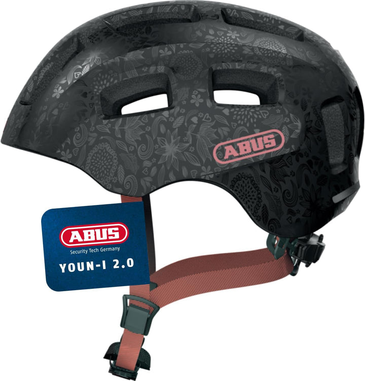 ABUS Fahrradhelm Youn-I 2.0 - mit Licht für Kinder, Jugendliche und junge Erwachsene - für Mädels un