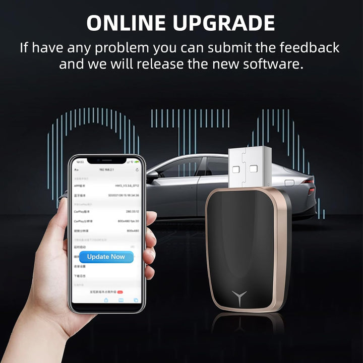 Kabelloser CarPlay und Android Auto Adapter für Autos mit Wired CarPlay, USB C/A Plug and Play CarPl