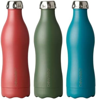 DOWABO Isolierflasche - BPA-freie Edelstahl Trinkflasche - kohlensäuredichte und auslaufsichere Flas