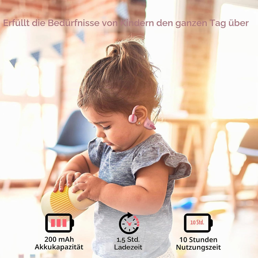 IFECCO Kopfhörer Kinder, Kabellose Kopfhörer für Kinder Bluetooth mit Mikrofon, 88dB Sichere Lautstä