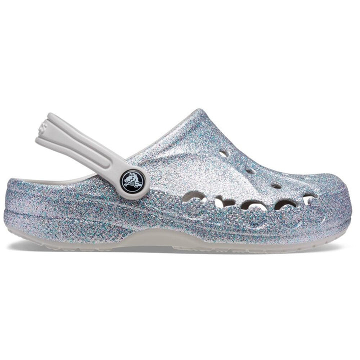 Crocs Unisex Kinder Baya Clog K 32/33 EU Glitter Silver, 32/33 EU Glitter Silver