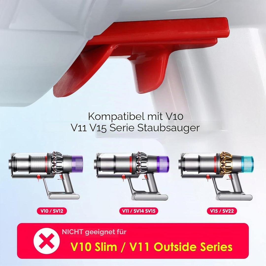 2 Stück Verstärkter Griffhalterung für Dyson V15 V11 V10 Staubsauger, Schalter Halterung Fixierung S