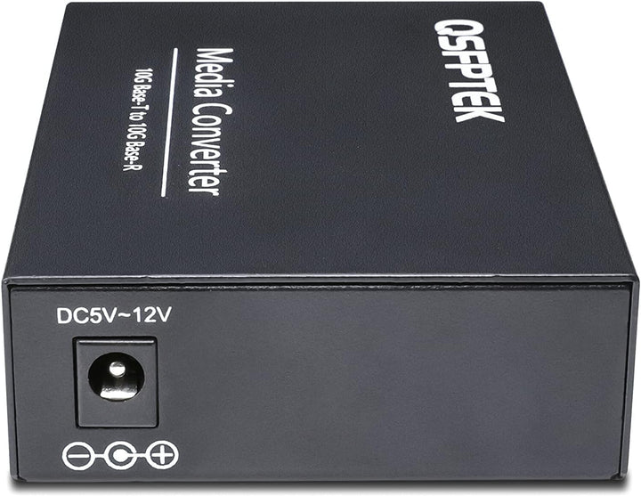 QSFPTEK 10G Media Coverter, 10 Gigabit Fiber to 10G Copper UTP Ethernet Media Converter, Unmanaged 1