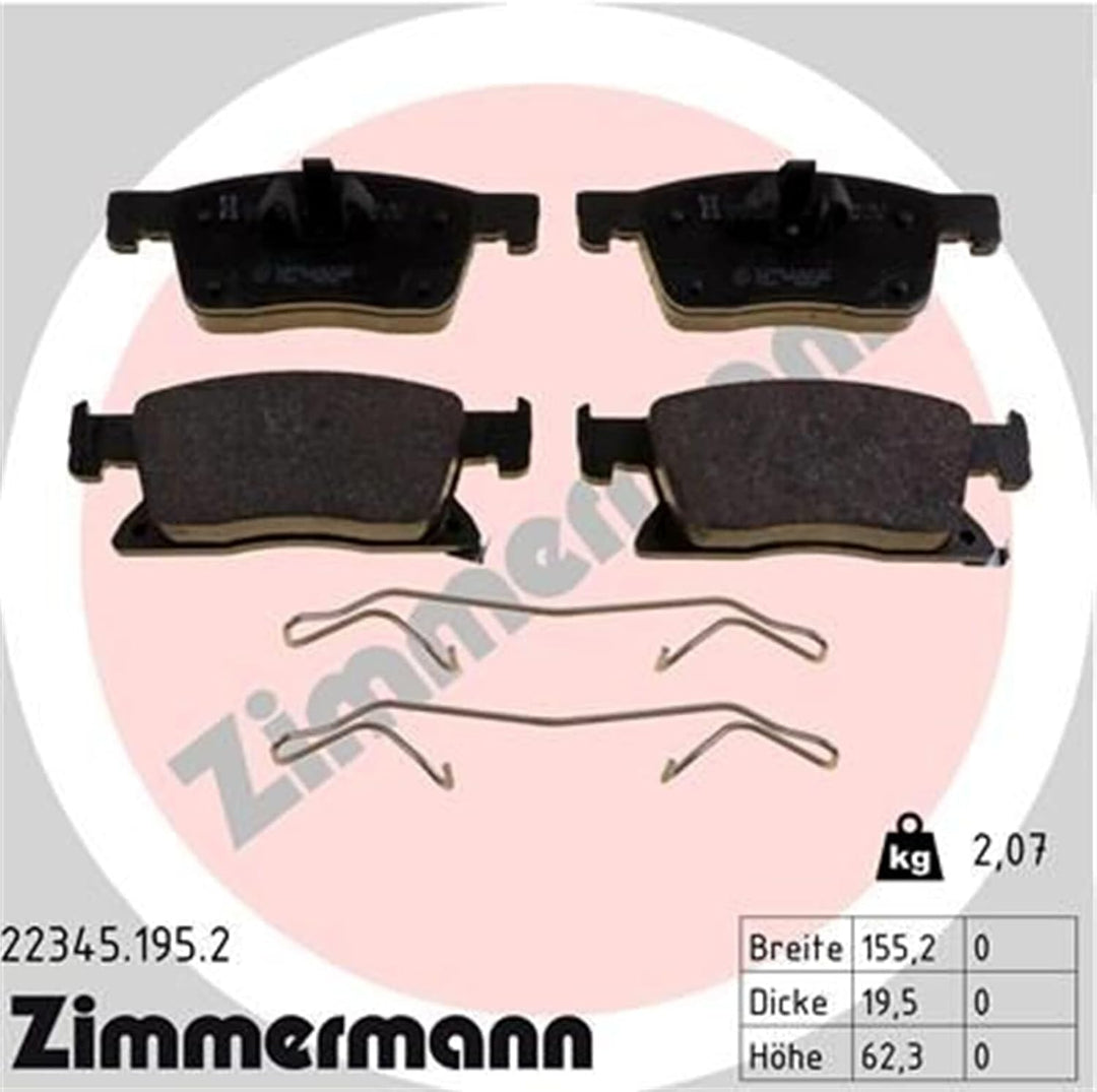 ZIMMERMANN Bremsscheibe 22345.195.2