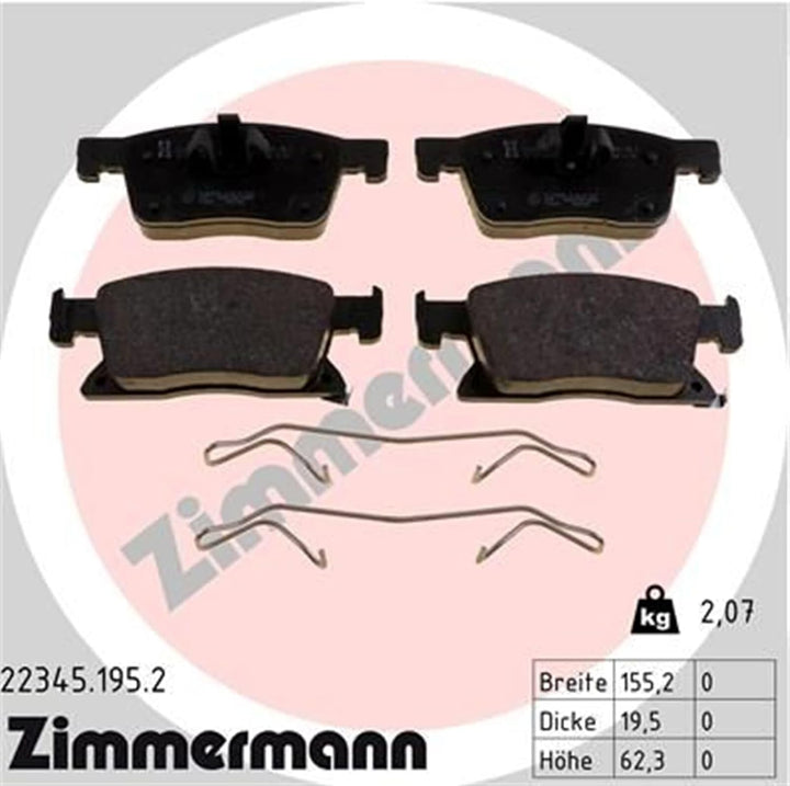 ZIMMERMANN Bremsscheibe 22345.195.2