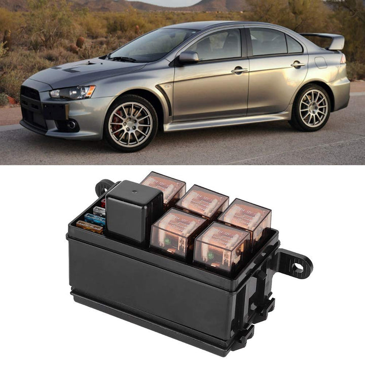 Suuonee Sicherungskasten, 6-Wege-Auto-Sicherungskasten mit 1 St. 4 St. 12 V und 5 St. 100A transpare