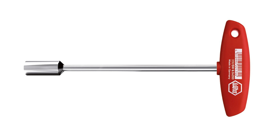 Wiha Steckschlüssel mit Quergriff Sechskant glanzvernickelt (00980) 10 x 350 mm, 10 x 350 mm