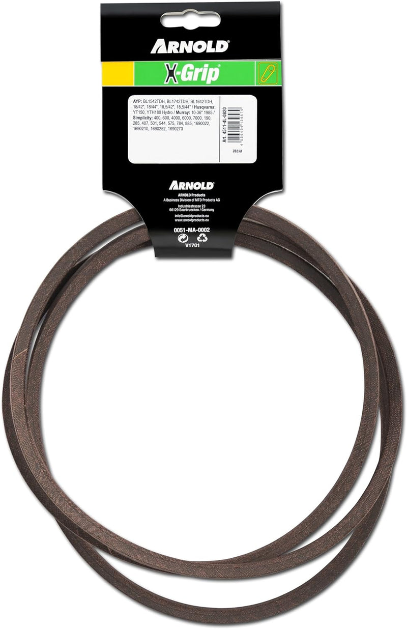 ARNOLD - X-Grip Keilriemen, 4L820, 4511-4L-0820