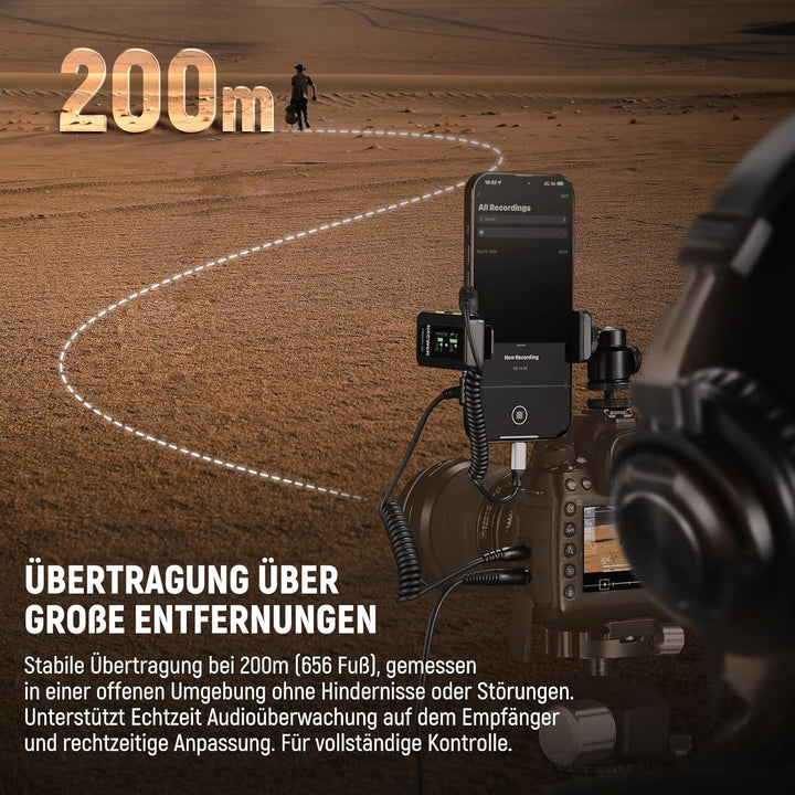 NEEWER CM28 PRO Drahtloses Lavalier Mikrofon + Ladekoffer & Reinigungstuch, Rauschunterdrückung 9 St