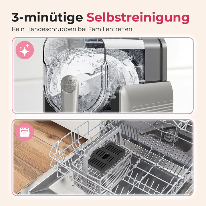 INITIO Slush Maschine mit 6 Modi, 2,6L Slush Eismaschine für Slushi, Eiscreme, Eis-Cocktails, Eiskaf