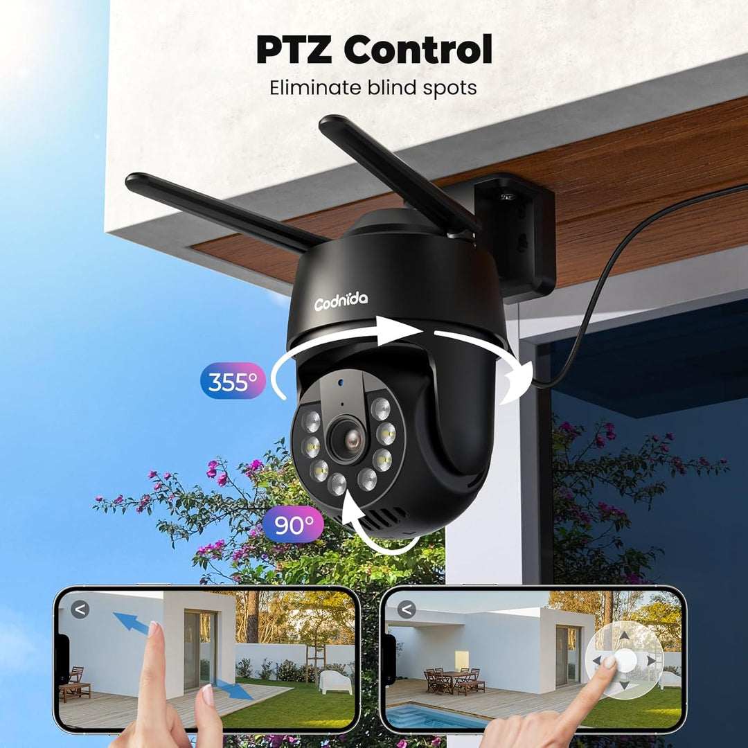 5MP Überwachungskamera Aussen WLAN,2,4/5Ghz WiFi Kamera Outdoor mit Bewegungsmelder,Automatische Ver