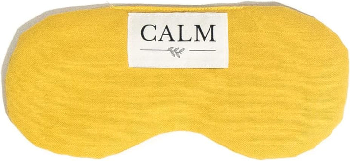 CALM Augenkissen mit Leinsamenfüllung Lavendel, Entspannung, Kühlung, Yoga (Senfgelb), Senfgelb