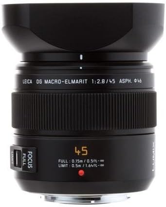 Panasonic H-ES045E LEICA DG ELMARIT Makro 45 mm F2.8 ASPH. Objektiv (Hochleistungs-Makro Objektiv, 9