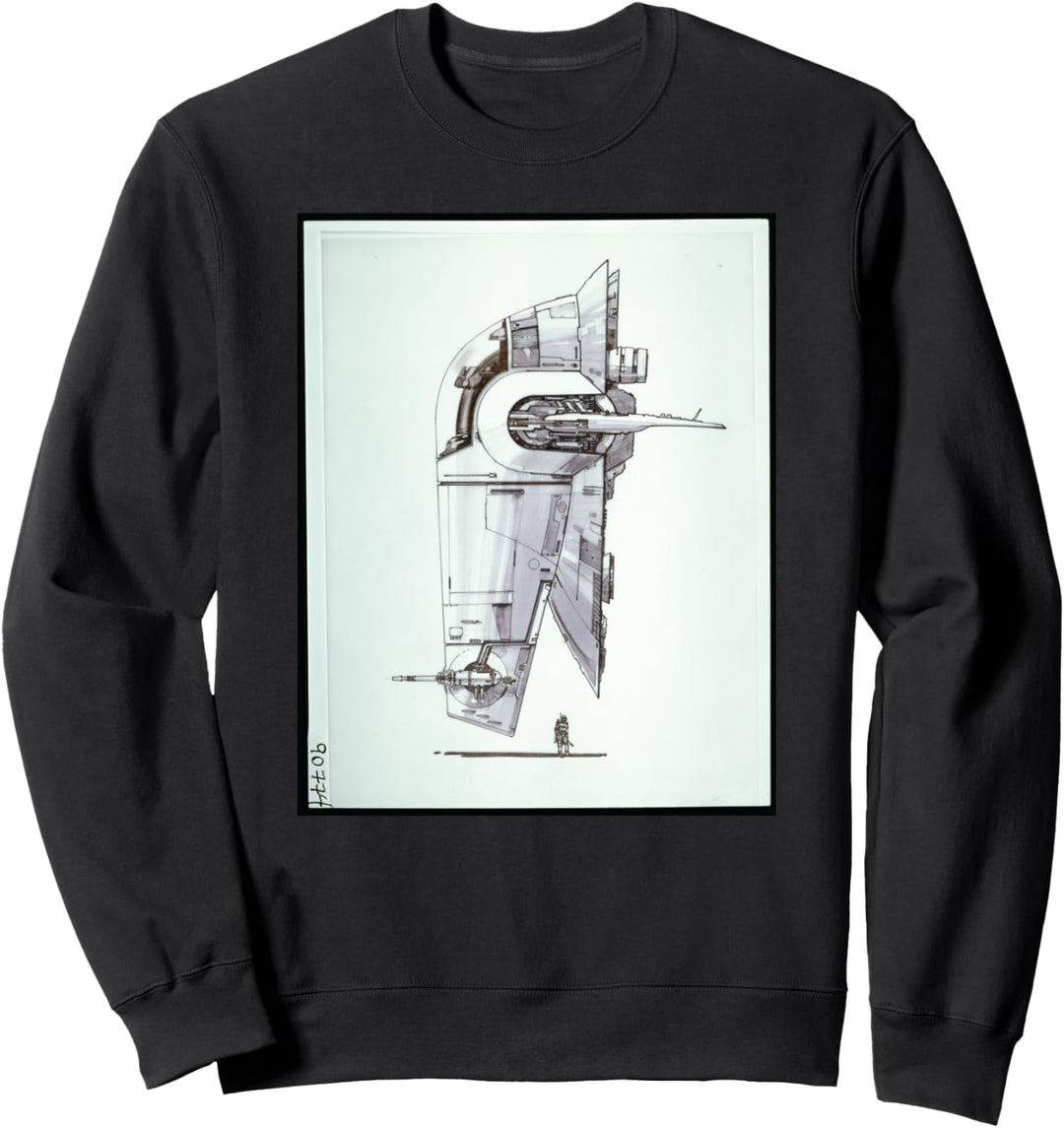 Star Wars Boba Fett Bounty Hunter Ship Concept Art Sweatshirt