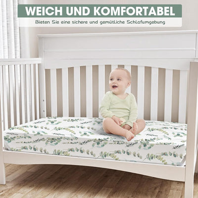 Bimocosy Spannbettlaken Spannbetttücher & Laken für Babybetten Kinderbett 70x140cm/60x120 cm, Mikrof
