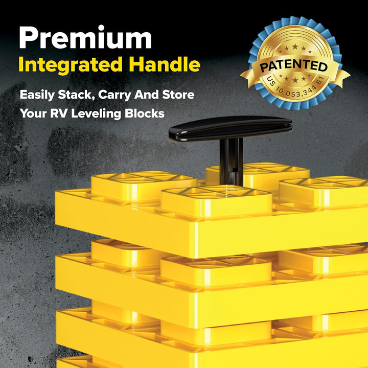 Camco Fasten 2x2 Leveling Block for Single Tires-Interlocking Design Allows Stacking to Desired Heig