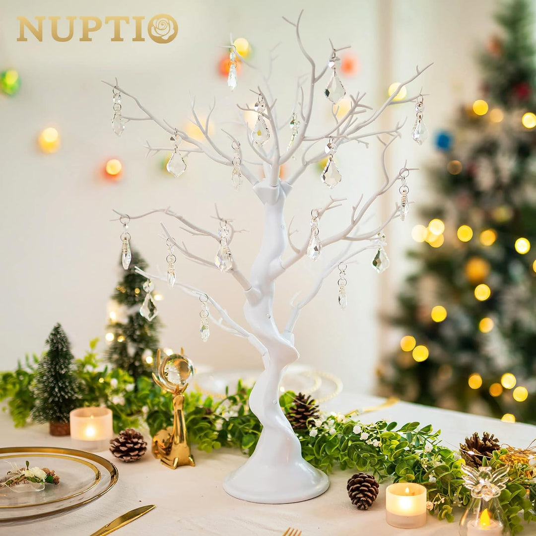 Nuptio Künstlicher Weihnachtsbaum Dekorative Bäume Weisser Zweigbaum 58cm Hoch Halloween Dekoratione