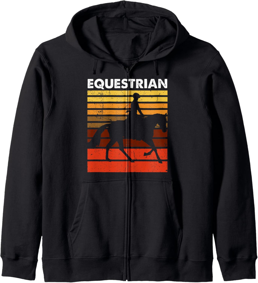 Pferdesport Retro Vintage Pferd Reiter Kapuzenjacke
