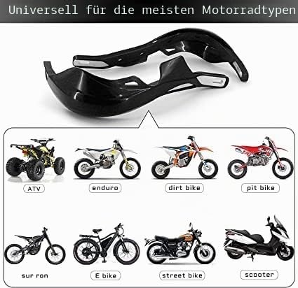 Motorrad-Handprotektoren Aluminium-Handschützer Universal für 7/8 "und 1 1/8" Bürstenstange für Off-