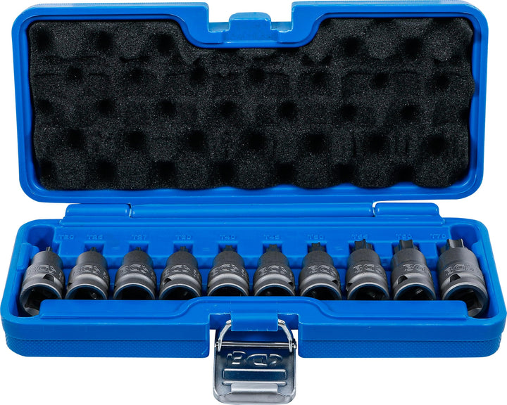 BGS 5097 | Kraft-Bit-Einsatz-Satz | 12,5 mm (1/2") | T-Profil (für Torx) T20 - T70 | 10-tlg. 10-tlg.