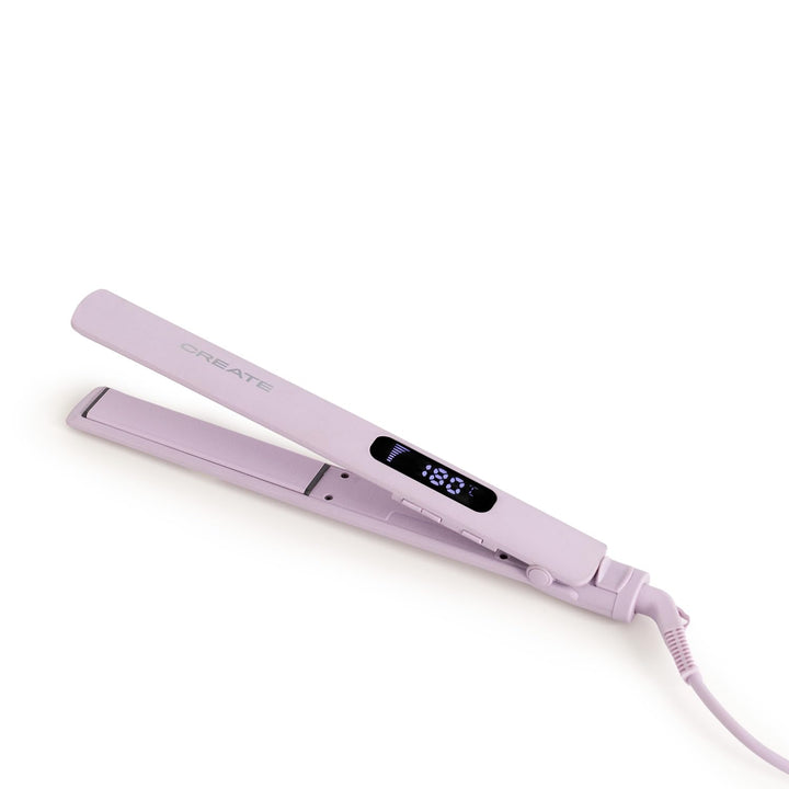 CREATE/CERAMIC STYLER SLIM/Keramikbeschichteter Haarglätter Violett/Digitales Glätteisen, 9 Temperat