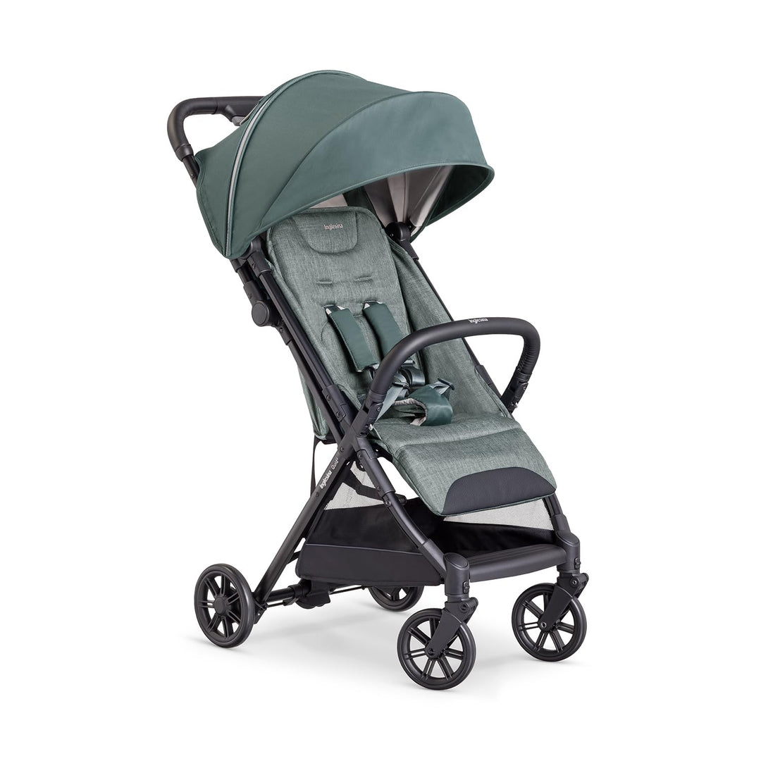 Inglesina Quid 2 Kinderwagen, leicht, bis 22 kg, kompakt, ideal für Flugzeug, Elephant Grey, grün, E