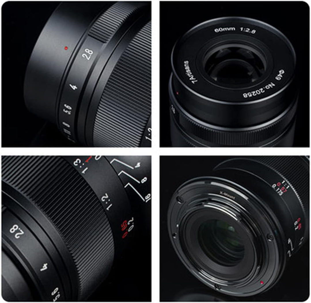 7artisans 60mm F2.8 II APS-C 1:1x Super Makro Spiegelloses Kameraobjektiv Geeignet für Canon EOS-M M