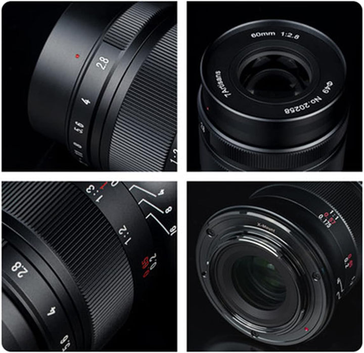 7artisans 60mm F2.8 II APS-C 1:1x Super Makro Spiegelloses Kameraobjektiv Geeignet für Canon EOS-M M
