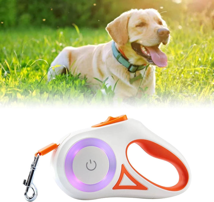 Ausziehbare LED-Hundeleine, Ausziehbare Haustierleine Mit Buntem LED-Licht, Ergonomischer Griff, Hun