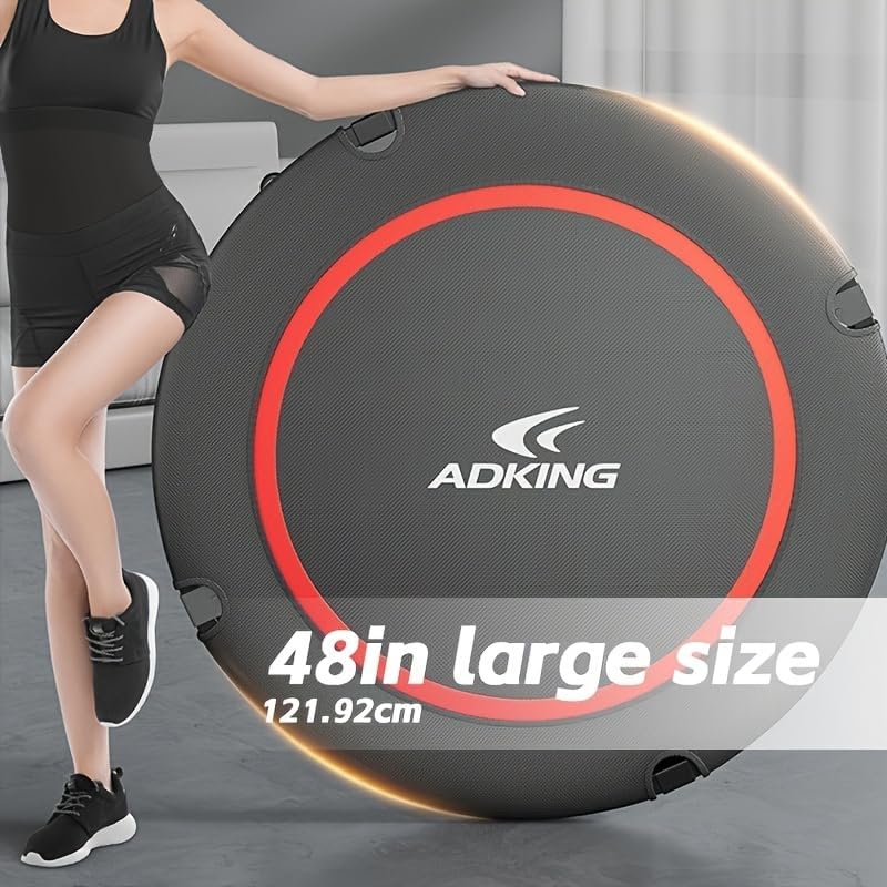 48" Silent Trampolin mit Griff - Faltbares Fitness-Trampolin für Erwachsene, Low-Impact-Bounce-Übung
