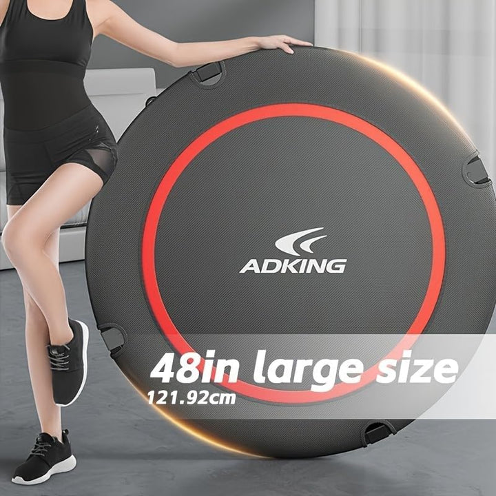 48" Silent Trampolin mit Griff - Faltbares Fitness-Trampolin für Erwachsene, Low-Impact-Bounce-Übung