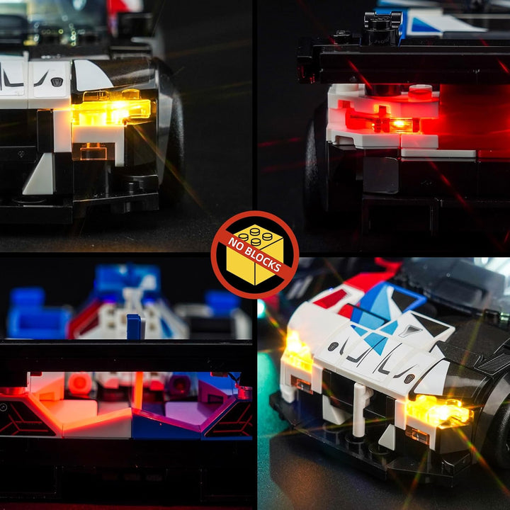 Led Licht Set für Lego Speed Champions BMW M4 GT3 &amp; BMW M Hybrid V8 Rennwagen Auto-Spielzeug (Kein L