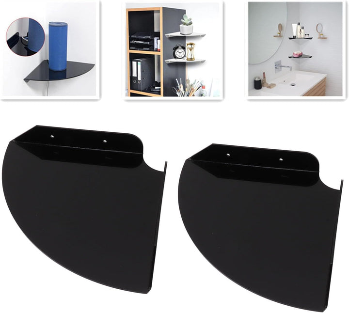 Wandmontierte Schwebende Eckregale, 2 Stück, Kleiner Eck-Pflanzenständer für Schlafzimmer, Küche, Wo