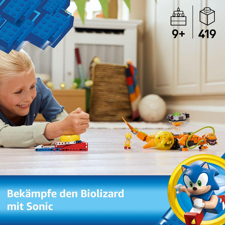 LEGO Sonic The Hedgehog Super Shadow vs. Biolizard, Gamer Spielzeug, Geschenk für Jungen und Mädchen