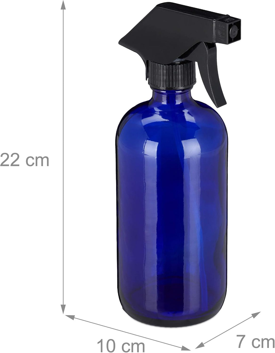 8 x Sprühflasche Glas, Füllmenge 500 ml, nachfüllbar, Nebel &amp; Strahl, Haarpflege, Reinigung, Zerstäu