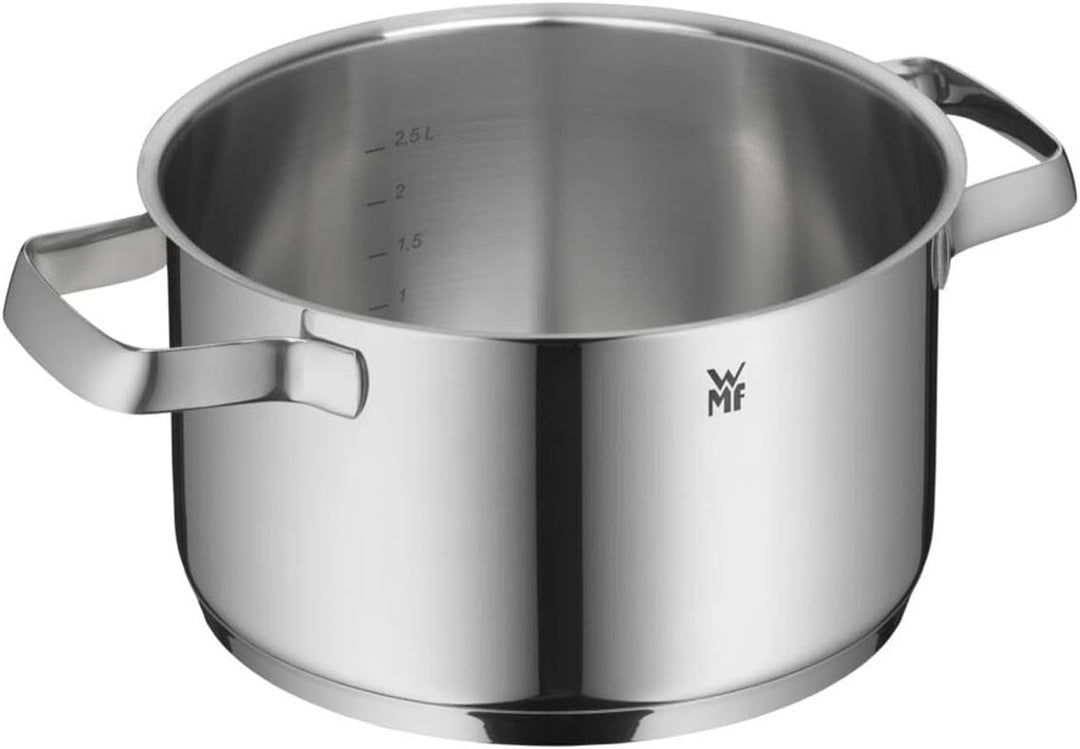 WMF Belmonte Topfset Induktion 5-teilig, Kochtopf Set mit Glasdeckel, Cromargan Edelstahl poliert, T