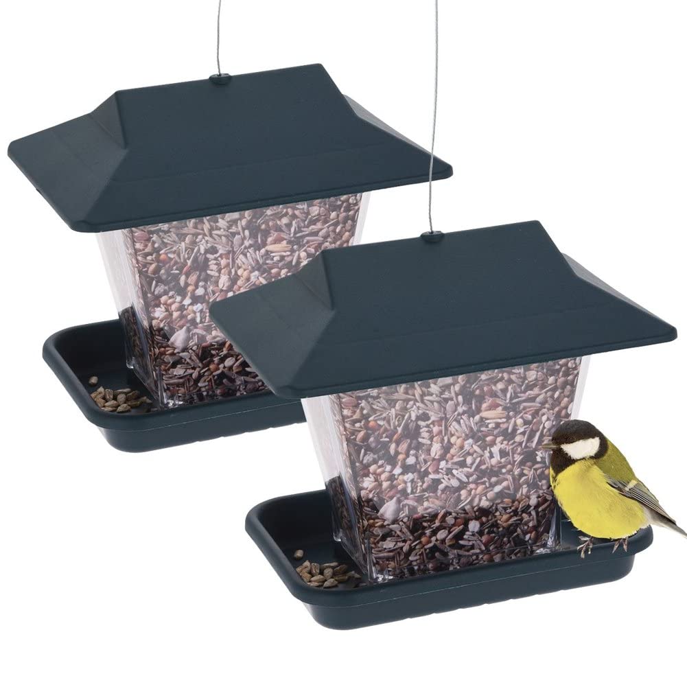 Vilde Vogelfutterhaus Futterhäuschen Futterstation zum Aufhängen für Getreidekörner Garten Terrasse