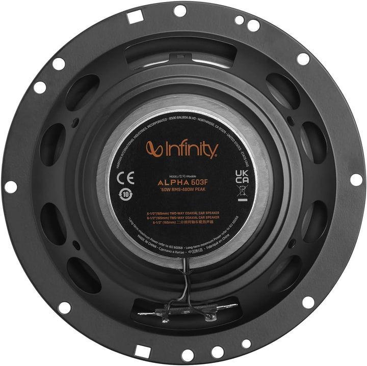Infinity Alpha 603F 3-Wege Koaxial Lautsprecher Auto 16,5cm, 6,5 Zoll, von Harman Kardon Car HiFi mi